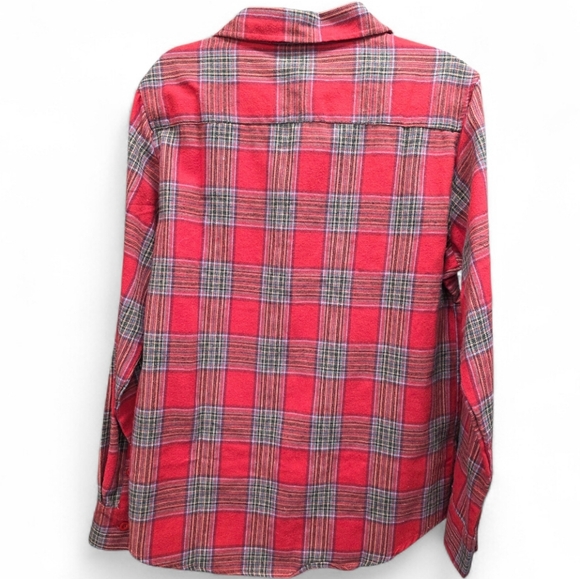 WEIV Los Angeles Red Plaid Flannel Shirt Men's M Button Up Cotton Blend Grunge - Picture 2 of 5